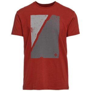 Black Diamond Block Print Mountain Short Sleeve T-shirt Rojo S Hombre