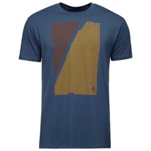 Black Diamond Block Print Mountain Short Sleeve T-shirt Azul L Hombre