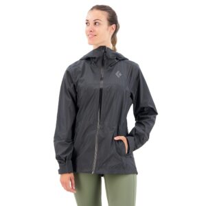 Black Diamond Treeline Rain Jacket Negro XS Mujer