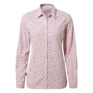 Craghoppers Nosilife Fara Long Sleeve Shirt Rosa 8 Mujer
