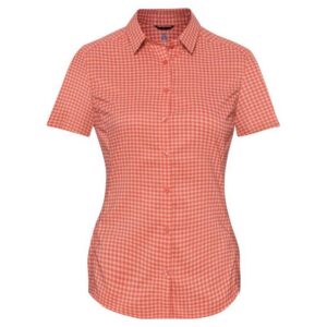 Odlo Kumano Check Short Sleeve Shirt Rojo M Mujer