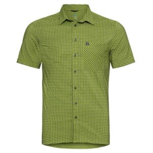 Odlo Chemise Mc Nikko Check Short Sleeve Shirt Verde S Hombre