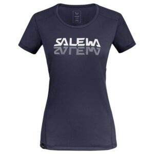 Salewa Sporty Graphic Dryton Short Sleeve T-shirt Azul XS Mujer