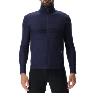 Uyn Natural Training Full Zip Long Sleeve T-shirt Azul L Hombre