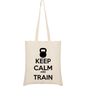 Kruskis Keep Calm And Train Tote Bag Beige