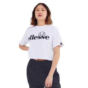 Ellesse Silo Cropped Short Sleeve T-shirt Blanco 8 Mujer