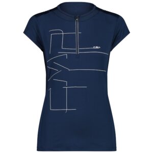 Cmp 31c7836 Half Zip Short Sleeve T-shirt Azul XS Mujer