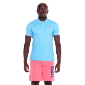 Leone Apparel Bold Colour Short Sleeve Polo Azul S Hombre