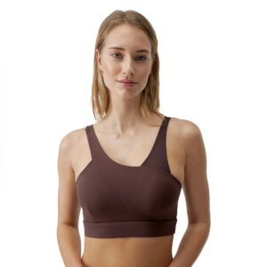 Born Living Yoga Jin Sports Top Medium-high Support Marrón M Mujer