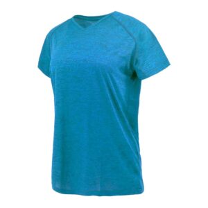 Joluvi Split Short Sleeve T-shirt Azul S Mujer