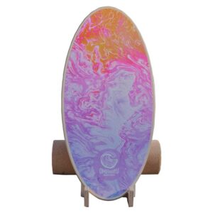 Ombakkayu Pink Lava Balance Board Transparente