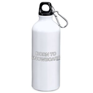 Kruskis Born To Snowboard 800ml Aluminium Bottle Blanco