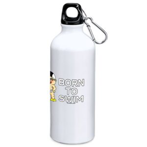 Kruskis Born To Swim 800ml Aluminium Bottle Blanco