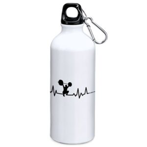 Kruskis Fitness Heartbeat 800ml Aluminium Bottle Blanco