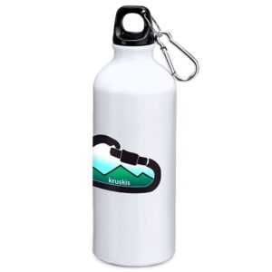 Kruskis Mountain Carabiner 800ml Aluminium Bottle Blanco