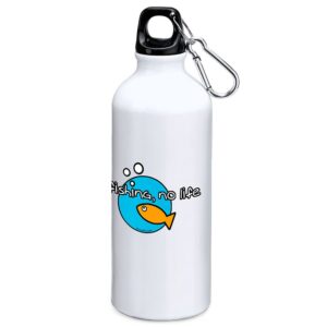 Kruskis No Fishing No Life 800ml Aluminium Bottle Blanco