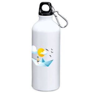 Kruskis Paper Boat 800ml Aluminium Bottle Blanco