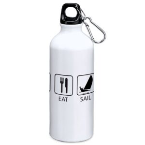 Kruskis Sleep Eat And Sail 800ml Aluminium Bottle Blanco