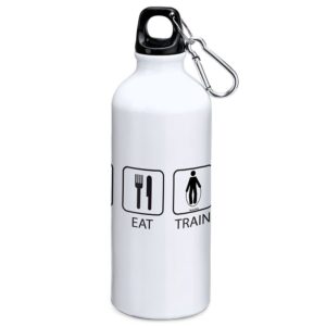 Kruskis Sleep Eat And Train 800ml Aluminium Bottle Blanco