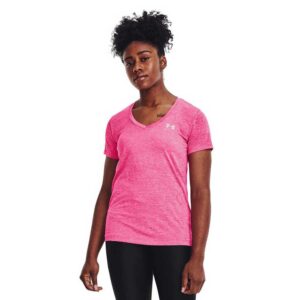 Under Armour Tech V-neck Twist Short Sleeve T-shirt Rosa XS Mujer