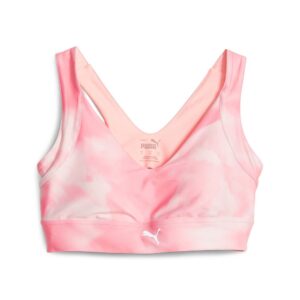 Puma Run High Impact Aop Sports Bra Rosa L Mujer