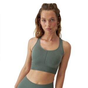 Born Living Yoga By Vikika Rival Sports Top High Support Seamless Verde L Mujer