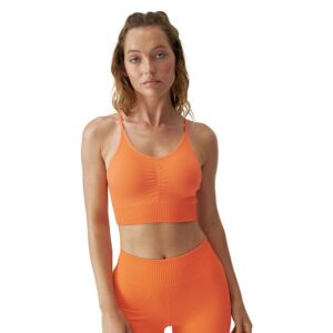 Born Living Yoga By Vikika Unity Sports Top Medium Support Seamless Naranja S Mujer
