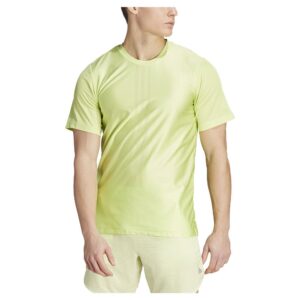 Adidas Hiit Workout 3 Stripes Short Sleeve T-shirt Amarillo S Hombre