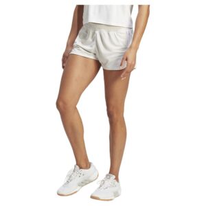 Adidas Pacer 3 Stripes Knit Shorts Blanco M Mujer