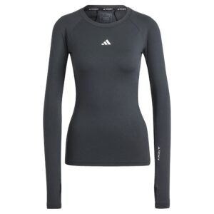 Adidas Techfit Long Sleeve T-shirt Gris L Mujer