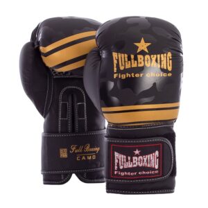 Fullboxing Camo Artificial Leather Boxing Gloves Negro 12 oz