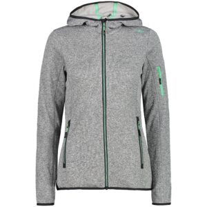 Cmp Jacket 30h5856 Hooded Fleece Gris XL Mujer