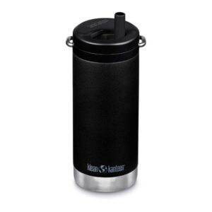 Klean Kanteen Tkwide 12oz With Twist Cap Insulated Thermal Bottle Negro
