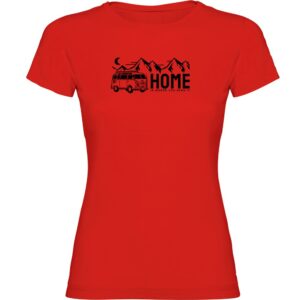 Kruskis Home Short Sleeve T-shirt Rojo L Mujer