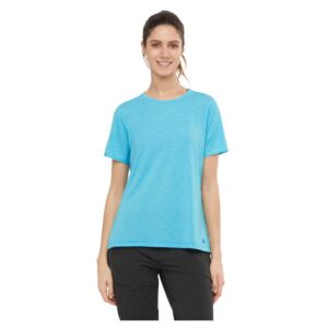 Salomon Esential Short Sleeve T-shirt Azul L Mujer