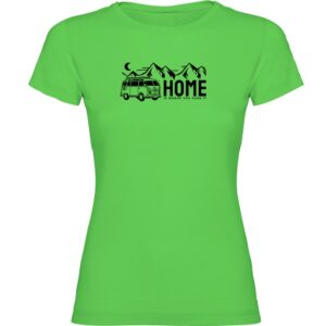 Kruskis Home Short Sleeve T-shirt Verde S Mujer