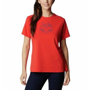 Columbia Sun Trek Graphic Short Sleeve T-shirt Rojo L Mujer