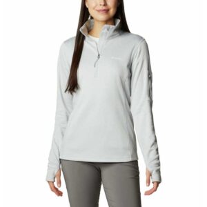 Columbia W Park View Grid Half Zip Fleece Gris M Mujer