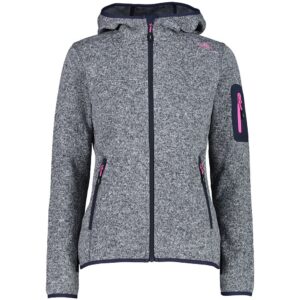 Cmp Jacket 3h19826 Hooded Fleece Gris 2XS Mujer