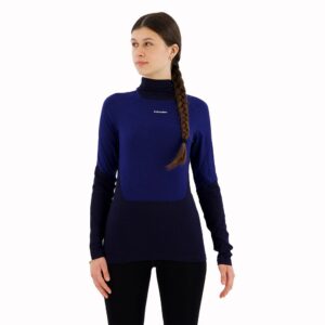 Icebreaker 200 Sone High Neck Merino Long Sleeve T-shirt Azul L Mujer