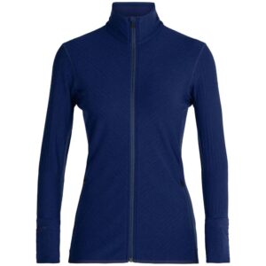 Icebreaker Descender Merino Full Zip Sweatshirt Azul XS Mujer