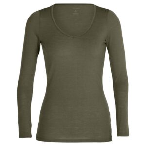 Icebreaker Siren Sweetheart Merino Long Sleeve T-shirt Verde M Mujer