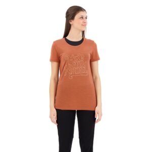 Icebreaker T-lite Ii Move To Natural Merino Short Sleeve T-shirt Naranja XS Mujer