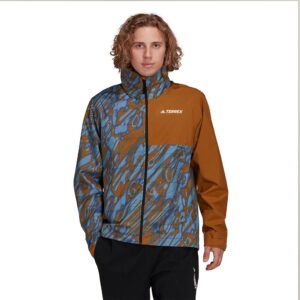 Adidas Motion Aop Waterproof Jacket Azul M Hombre