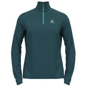 Odlo Run Easy Warm 1/2 Zip Fleece Verde S Mujer