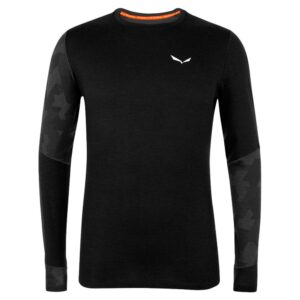 Salewa Cristallo Warm Alpine Merino Responsive Long Sleeve Base Layer Negro M Hombre
