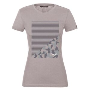 Salewa Geometric Short Sleeve T-shirt Gris S Mujer