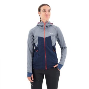 Salewa Puez Hybrid Polarlite Hooded Fleece Azul L Mujer