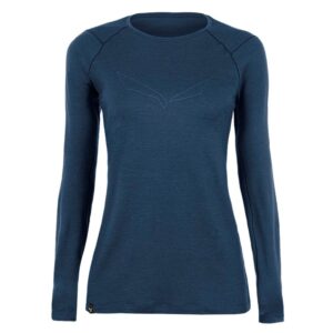 Salewa Pure Logo Alpine Merion Responsive Long Sleeve T-shirt Azul 2XS Mujer