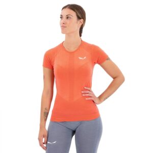 Salewa Zebru Responsive Short Sleeve Base Layer Rosa XS Mujer